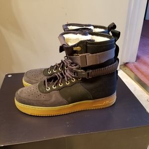 Nike Air Force 1 PRM HI black grey noir sz 11&12